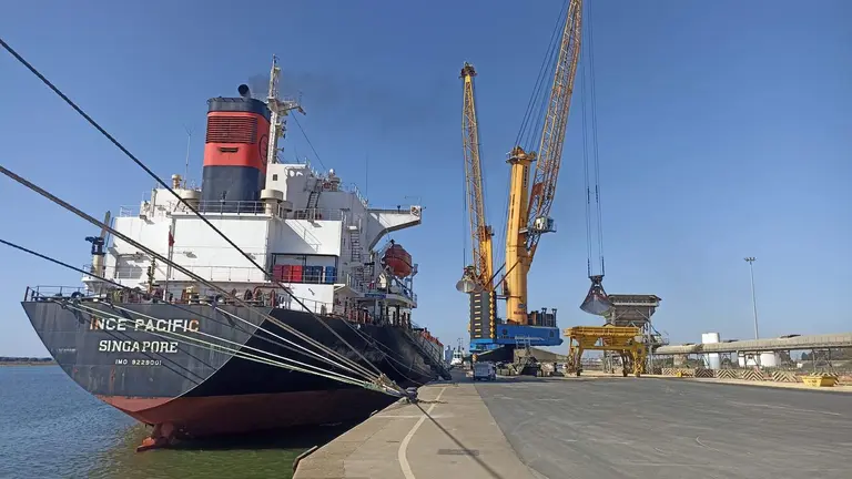 Descarga harina ecologica Puerto de HUelva