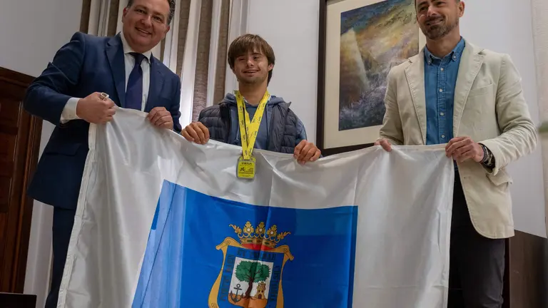 Junto a David Toscano, en la Diputación