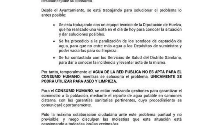 Bando municipal de aviso