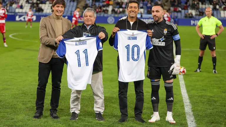 Alzugaray y Luzardo en la previa del Recre-Granada B.