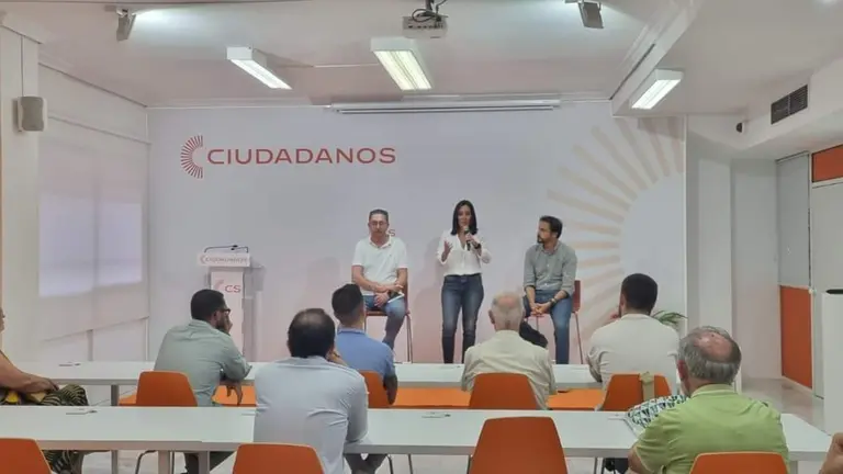 María Jesús Palacios en un encuentro en Ciudadanos