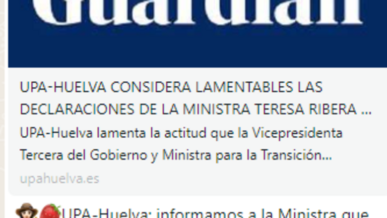 Captura de pantalla de las cr&iacute;ticas de UPA