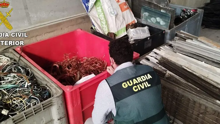 Parte del botín intervenido