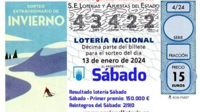 Primer Premio colgado en la web de la Loter&iacute;a