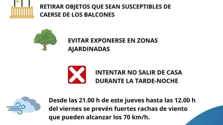 Avisos municipal ante la llegada de Karlotta