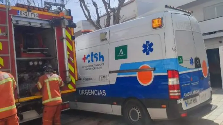 Bomberos y servicios sanitarios en un siniestro