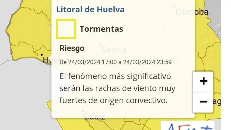 Avisos especial de Aemet