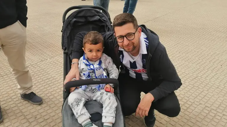 Diego Carrasco con su padre, Antonio Carrasco