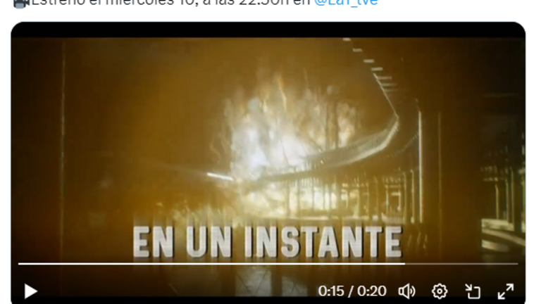 Captura de pantalla del momento en el que 'vuelan' con explosivos el Muelle de la C&iacute;a de R&iacute;o Tinto