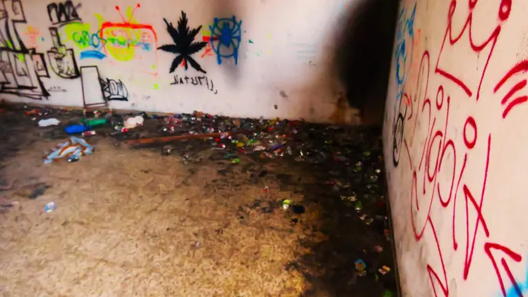 La suciedad se acumula en el edificio ubicado junto a la Escuela de Idiomas