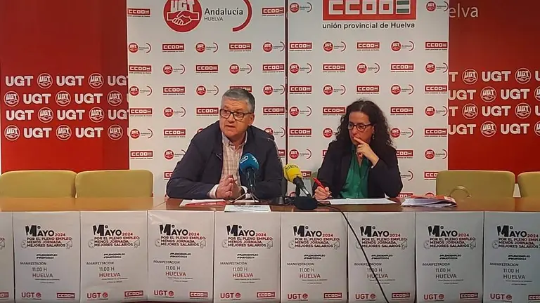 Guti&eacute;rrez (UGT) y Perea (CCOO)