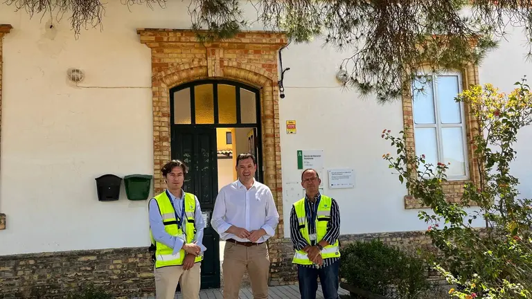 Alberto Santana, en su visita Faro Mazagón