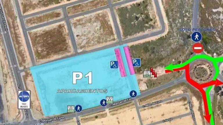 Aparcamientos de Colombinas