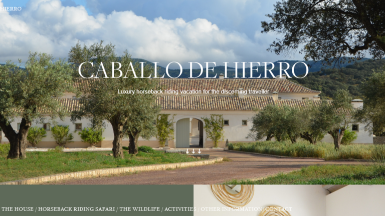 Captura de pantalla de la web del exclusivo paraje ubicado en el Parque Natural de la Sierra de Aracena