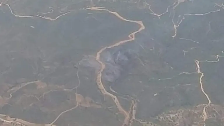 Vista a&eacute;rea tomada por el Infoca del paraje afectado