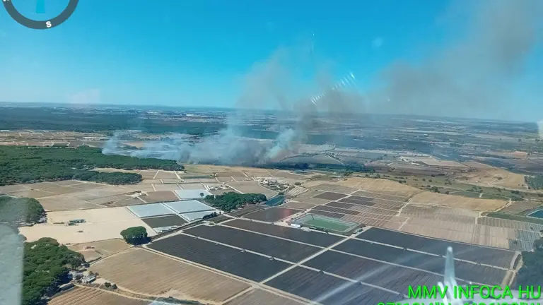 Incendio en el pareje La Teja de Almonte