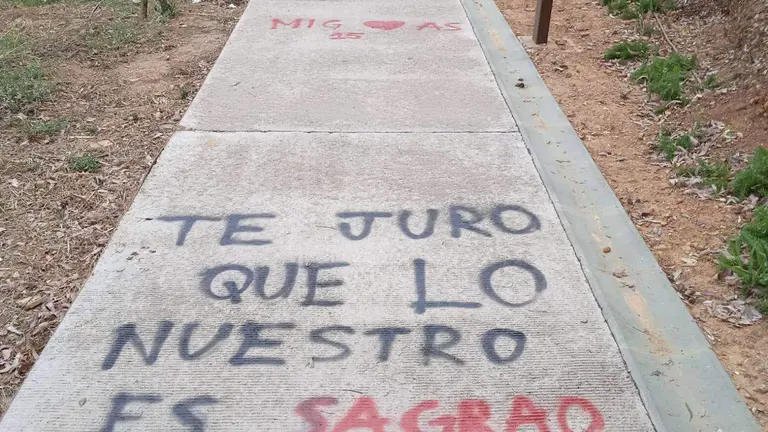 Pintadas en el sendero