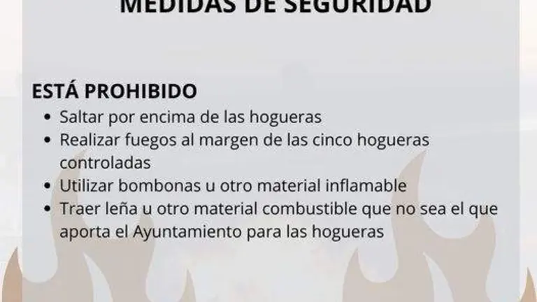 Normativa para la noche de San Juan