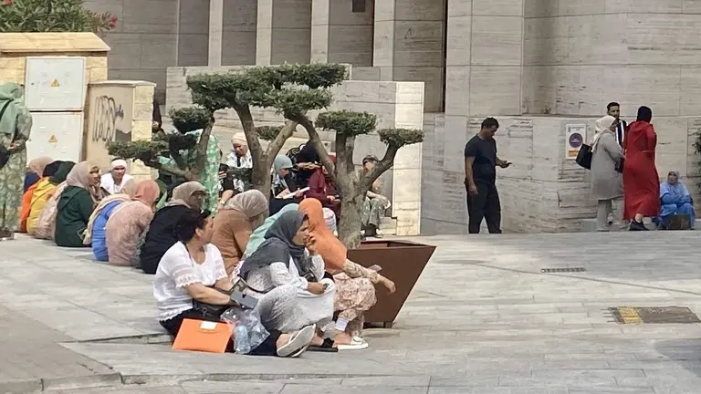 Inmediaciones de la oficina de Extranjer&iacute;a en Huelva