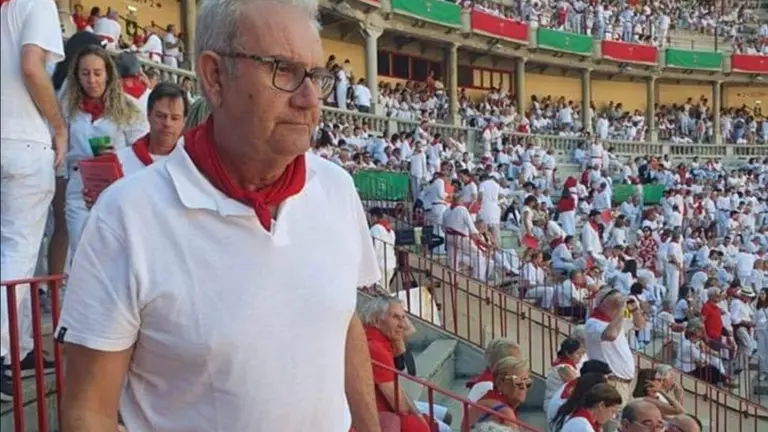 Pepe Ruciero, en los Sanfermines