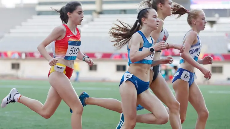 María Forero en competición.