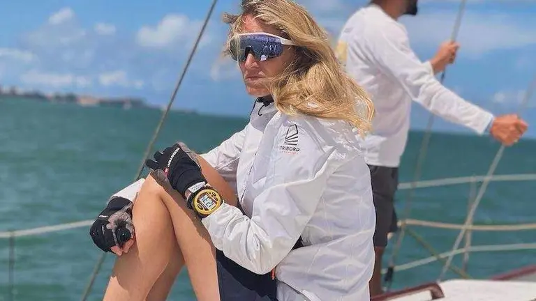 Teresa Contreras, regatista del Club Deportivo Náutico Punta Umbría,