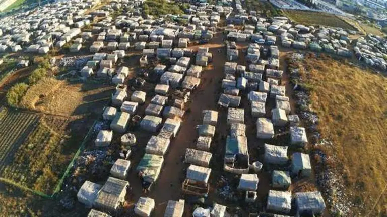 Vista a&eacute;rea del asentamiento chabolista de Lepe
