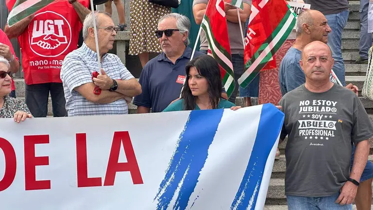 Ana Delgado, en una concentraci&oacute;n