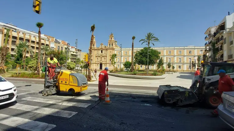 Operarios en La Merced