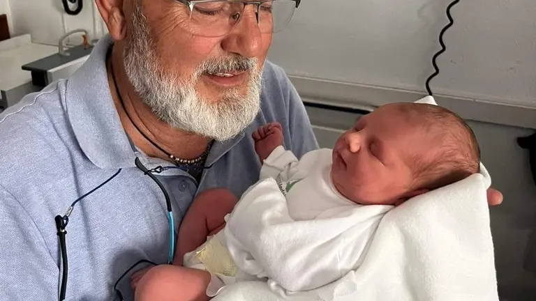 Prudencio Serrano y su nieto Roberto