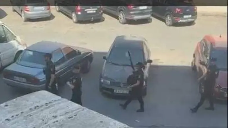 Efectivos policiales en El Torrejón