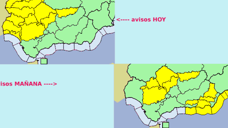 Aviso amarillo para esta tarde noche en Huelva
