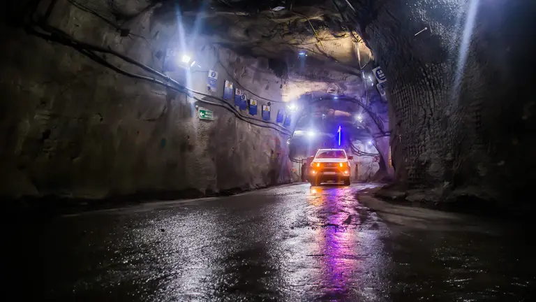Interior de la mina de Aguas Teñidas