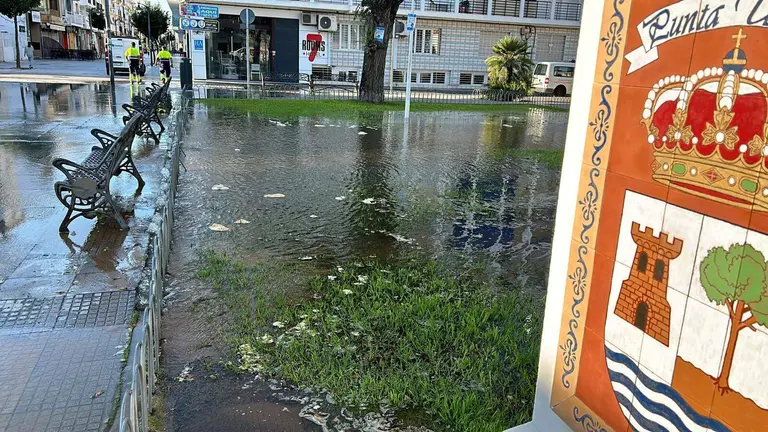 Zona céntrica inundada