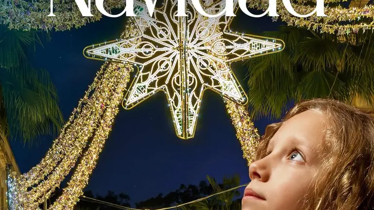 Cartel de Navidad en Huelva