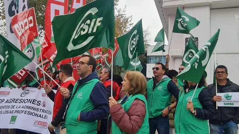 Protesta de los sindicatos sanitarios