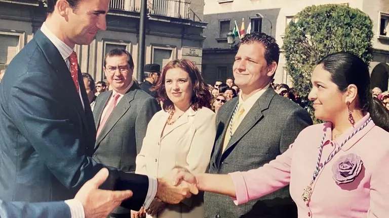 En la recepción de Felipe VI a Huelva en aquellos entonces como Principe de Asturias