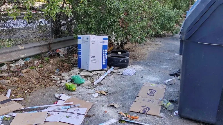 Acumulación de basura en la Avenida de La Orden