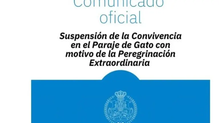 Anuncio de suspensi&oacute;n