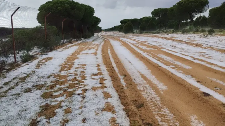 Granizada en El Acebuche (Foto: López Carmona -RRSS)