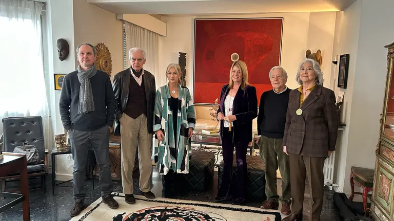 Reunión la la familia del insigne pintor