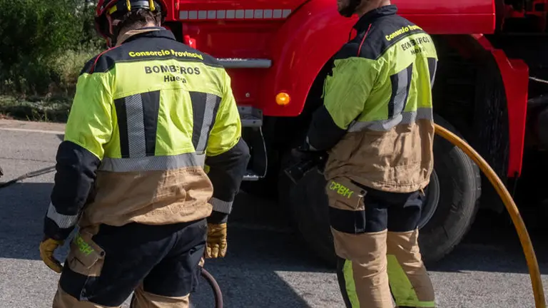 Efectivos del Consorcio en un accidente de tr&aacute;fico