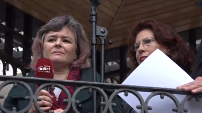 Ruth Ortiz en una concentración por-la-prisión-permanente-revisable