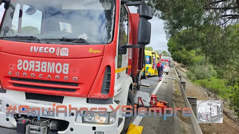 Bomberos del Consorcio en un accidente