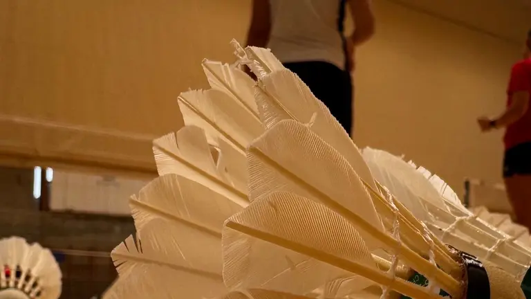 Carolina Marín ha vuelto a entrenar con raqueta y volante.