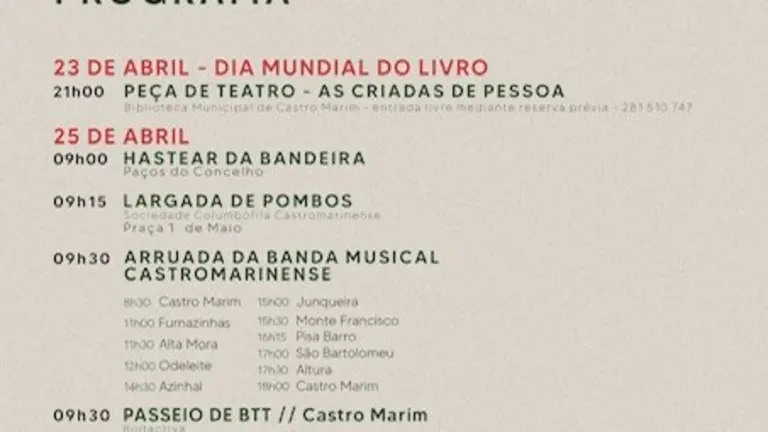Cartel 25 de Abril Castro Marim