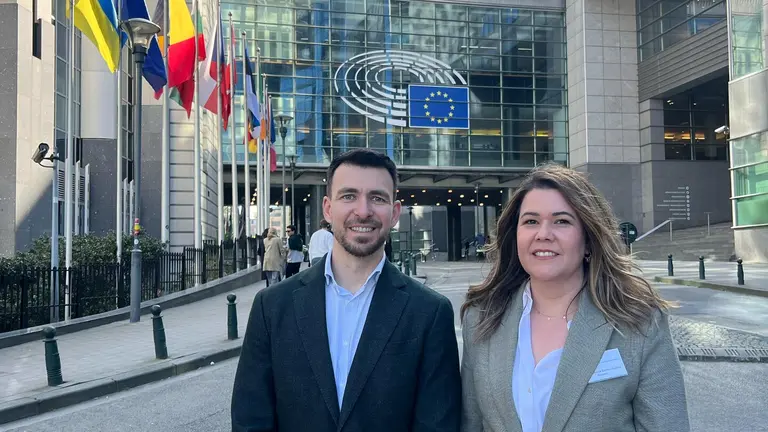 Rafael Ancio y Macarena Gómez en Bruselas