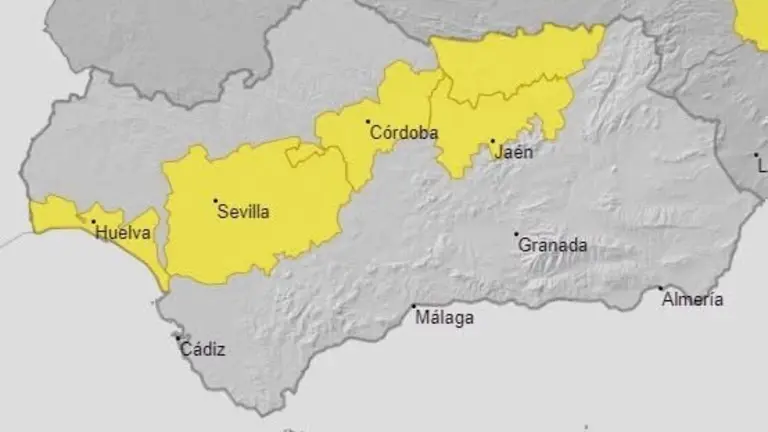 AEMET lanza un aviso amarillo por altas temperaturas a partir de la 13.00 horas de hoy 7 de junio.