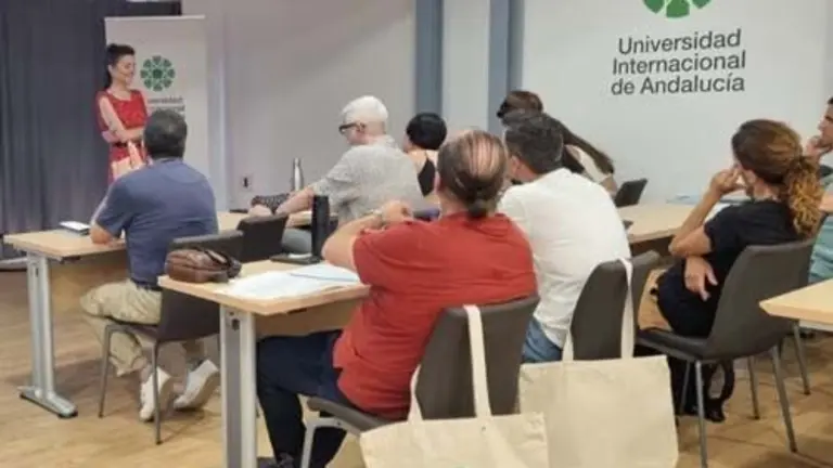 Maider Oleaga en la UNIA.