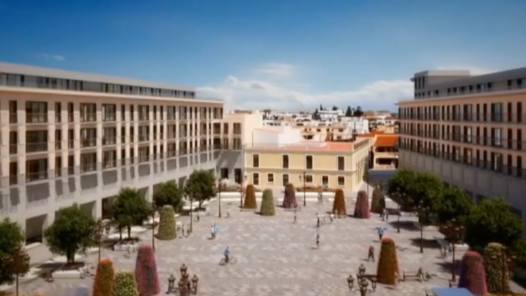 Imagen por ordenador de la nueva Plaza Mayor.